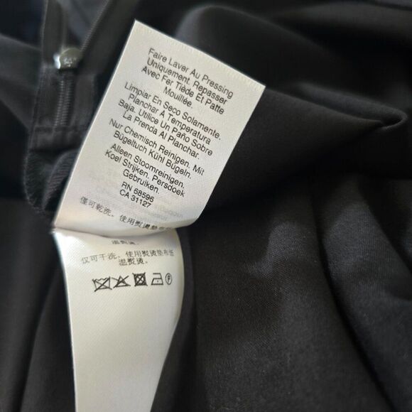 DKNY Black Dress Pants Women Sz 4 Career Wear Slim Leg Stretch Trousers Side Zip - Picture 10 of 10